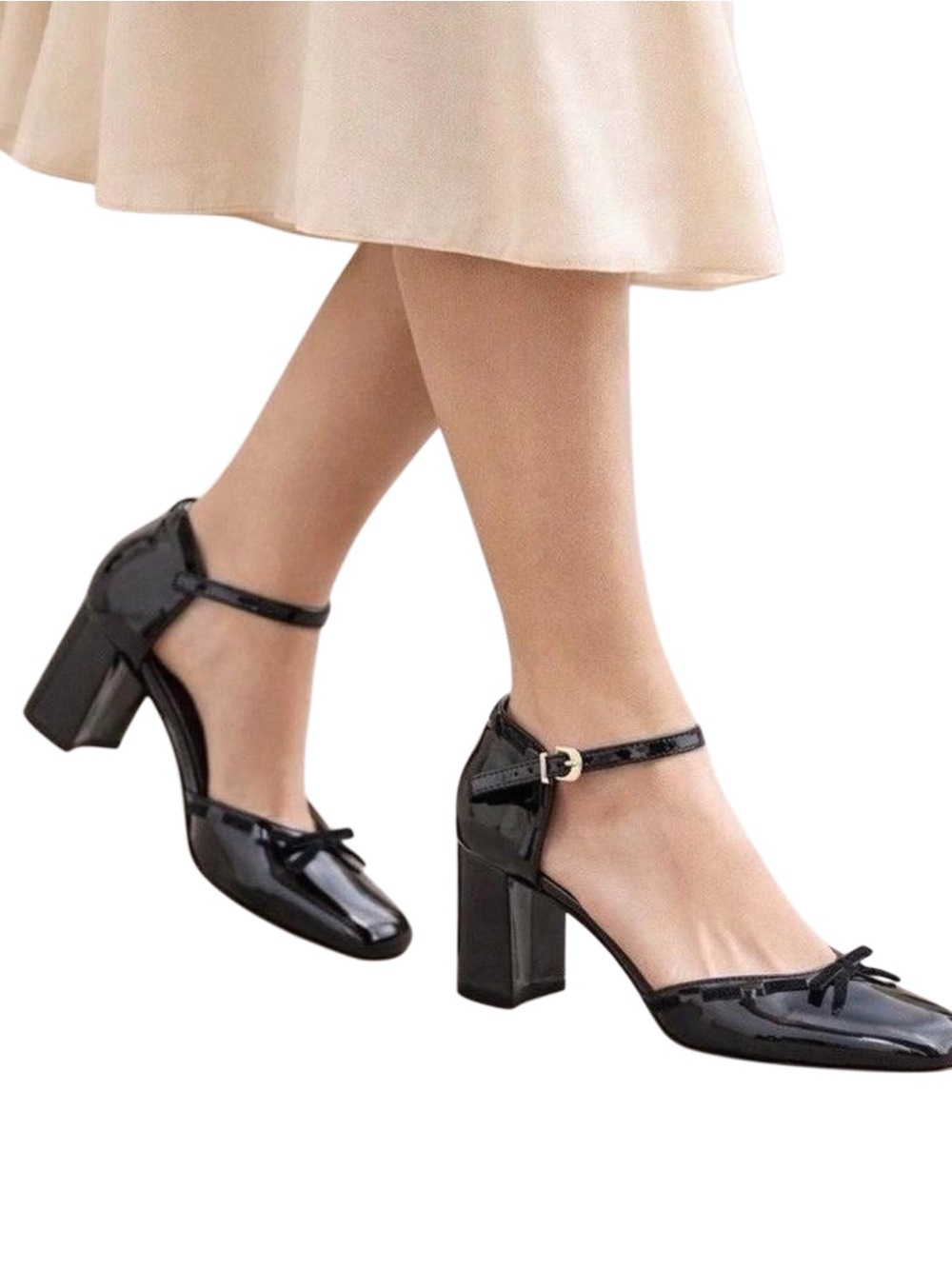 J. Crew Maisie Bow Heels in patent leather